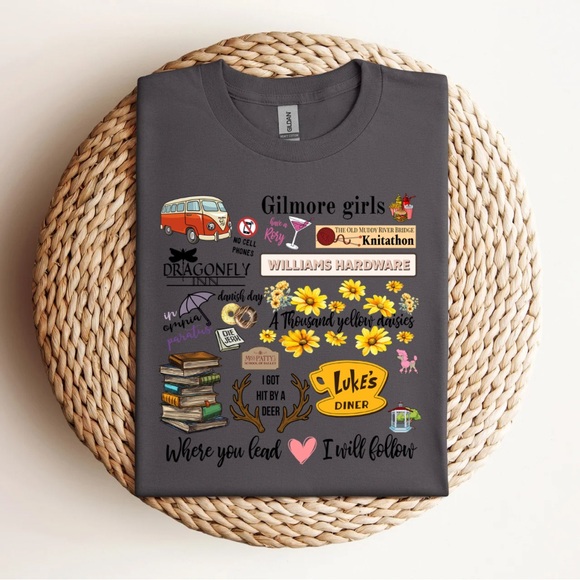 Handmade Tops - All Things Gilmore Girls T-Shirt